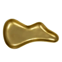Hello Honey® 12" Gold Electroplated Aluminum Organic Shaped Tray