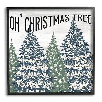 Stupell Industries Oh Christmas Tree Vintage Framed Giclee Art
