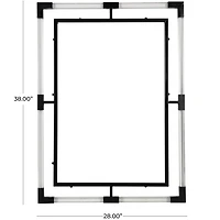 38" Metal Double Framed Wall Mirror