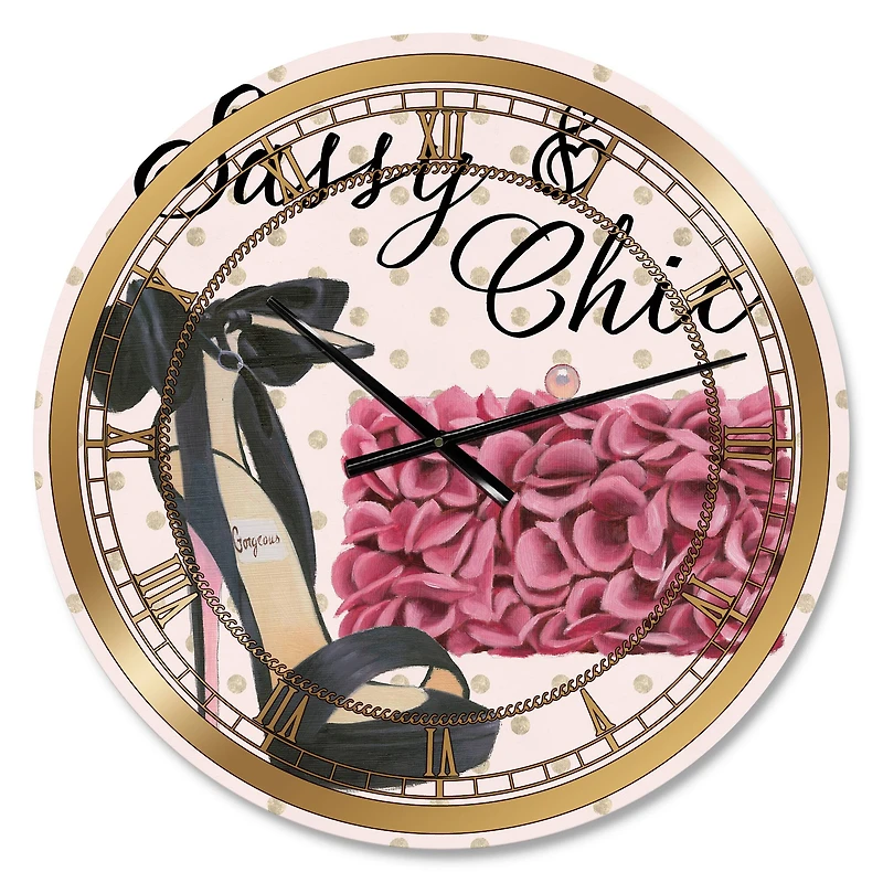 Designart Fashion High Heels II Glam Wall Clock