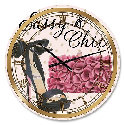 Designart Fashion High Heels II Glam Wall Clock