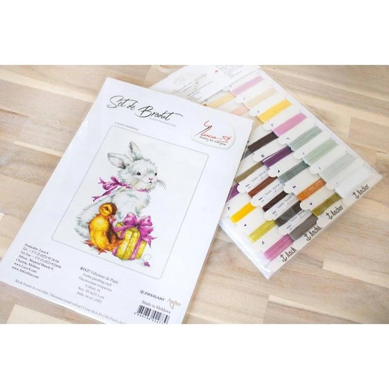 Luca-S Easter Greeting Card Counted Cross Stitch Kit