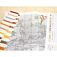 LetiStitch Eating Sleeping Stretching Counted Cross Stitch Kit