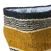 Hello Honey® Black & Mustard Woven Jute Basket with Liner Set