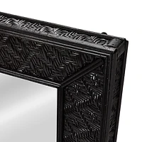 Hello Honey® 25.5" Handwoven Rattan Rectangle Wall Mirror
