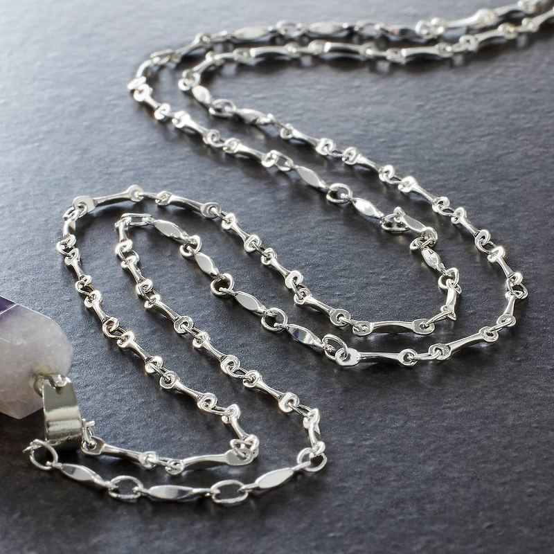 12 Pack: 36" Silver Bar Link Chain by Bead Landing™ 