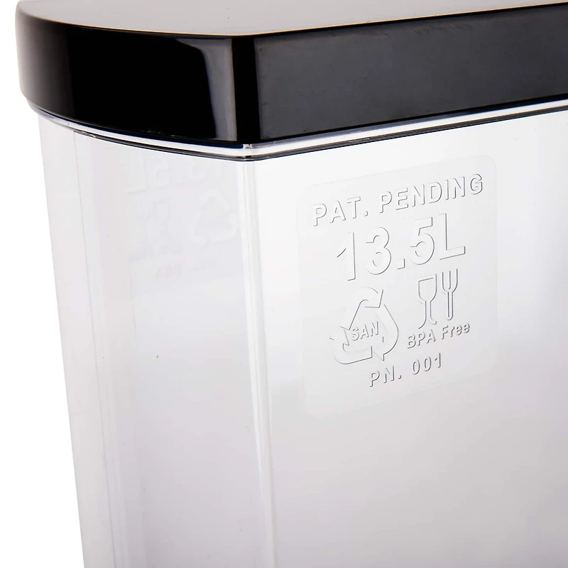 Mind Reader Black 56-Cup Easy-Pour Bulk Cereal Dispenser