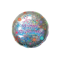 32" Holographic Circles Birthday Balloon