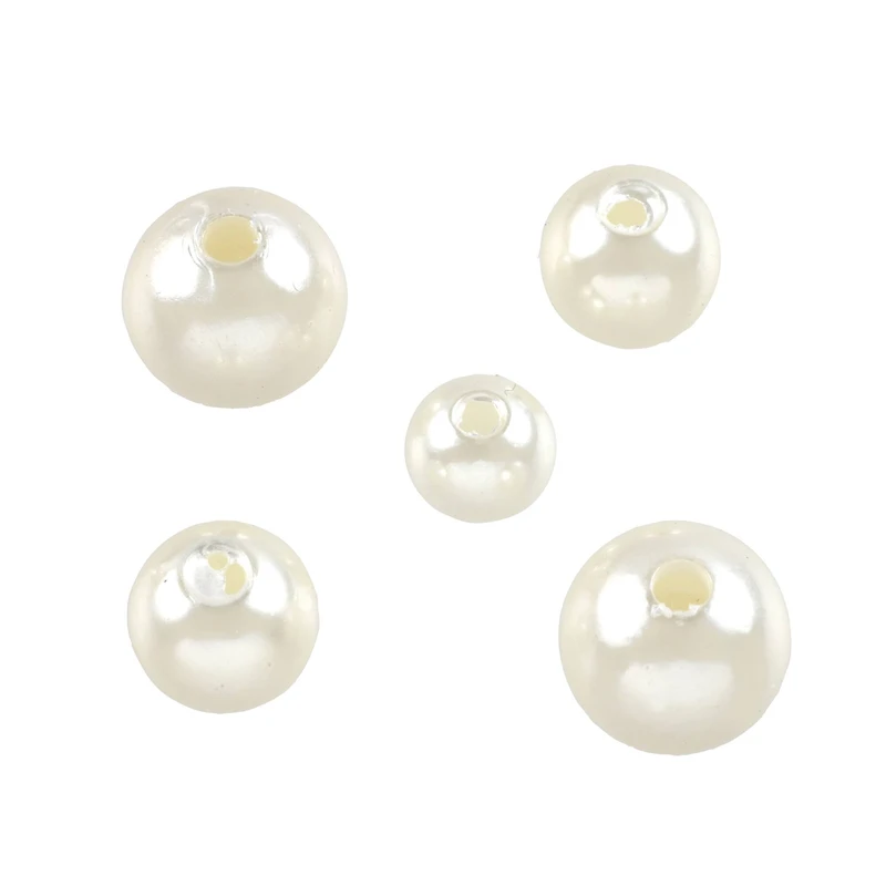 Ivory Plastic Pearl Round Beads by Bead Landing™