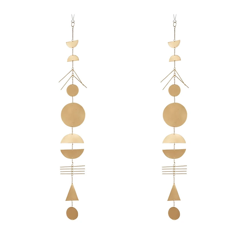 The Novogratz 48" Gold Metal Eclectic Wind Chime, 2ct.
