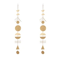 The Novogratz 48" Gold Metal Eclectic Wind Chime, 2ct.