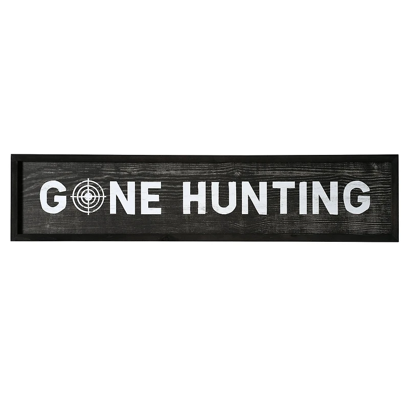 36" Gone Hunting Wood Novelty Wall Sign