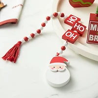 Glitzhome® Christmas Wooden Word Signs & Fabric Santa Set