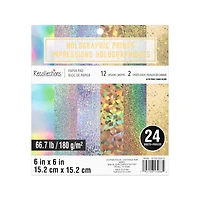 6" x 6" Holographic Prints Paper Pad by Recollections™, 24 Sheets