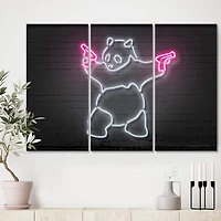 Designart - Bad Panda - Modern Canvas Wall Art
