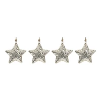 6.5" Mosaic Metal Star Ornament Set