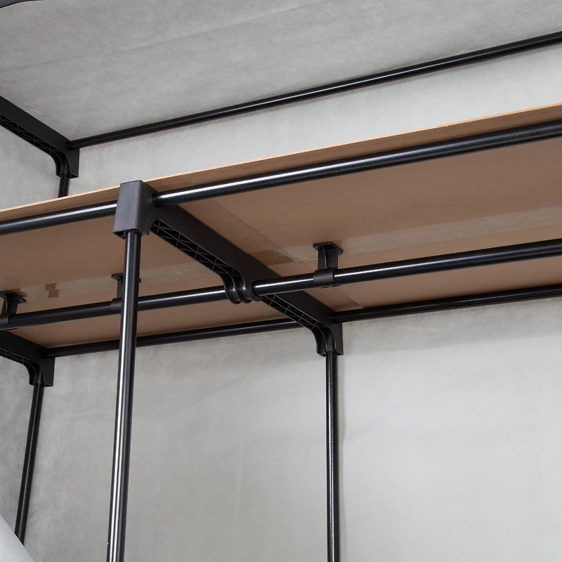 Honey Can Do 46'' Gray Portable Wardrobe Closet