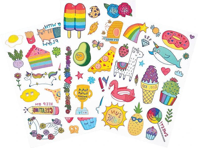 OOLY Tattoo Palooza Cute Doodle World Temporary Tattoo Sheets