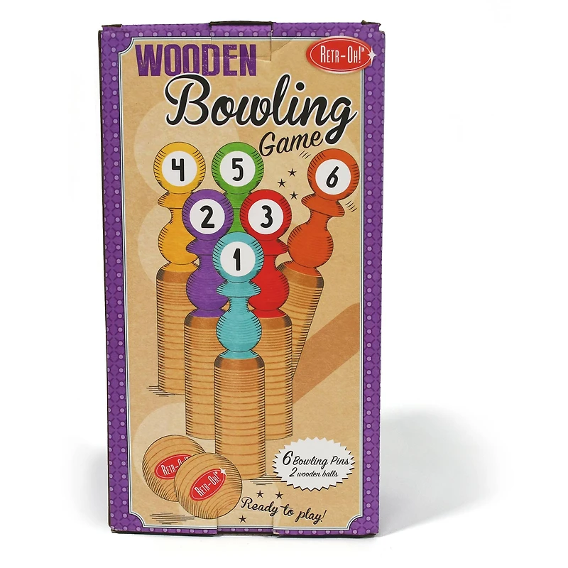 Fun2Give® Retr-Oh!™ Wooden Bowling Game