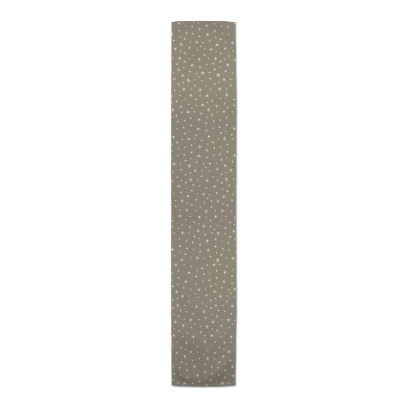 90" Gray Twinkle Cotton Twill Runner