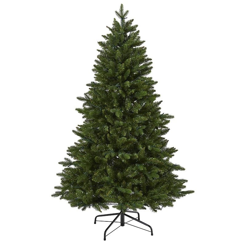 5ft. Pre-Lit New Hampshire Fir Artificial Christmas Tree, Clear LED Lights
