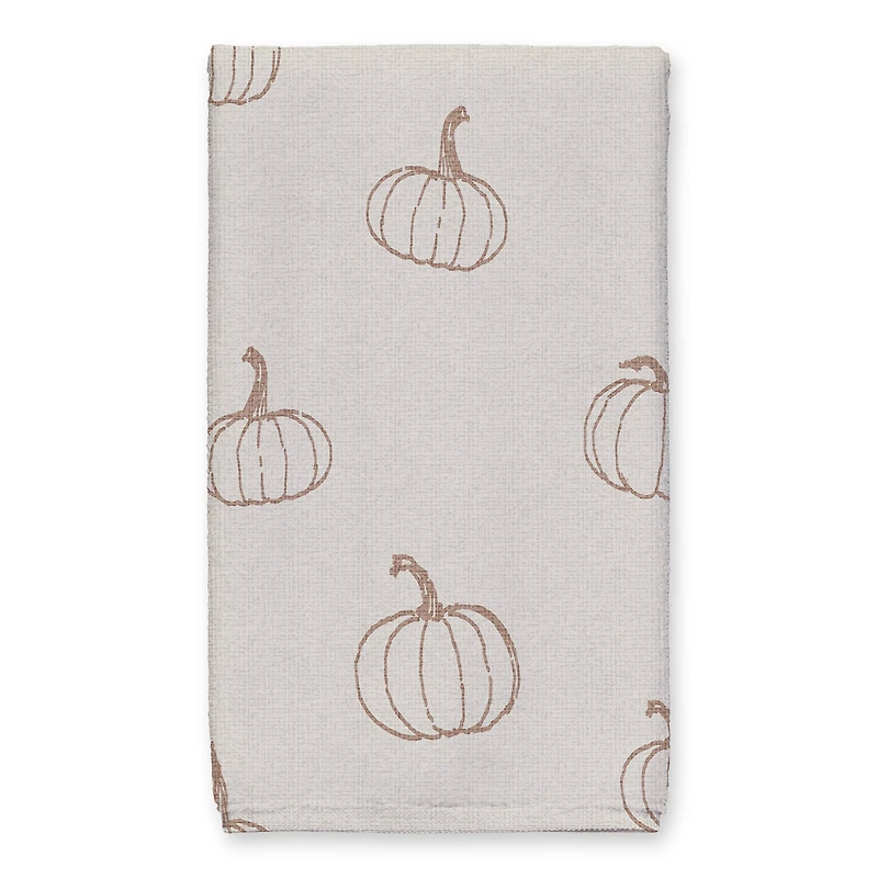Give Thanks Orange Pumpkin Tea Towel Set