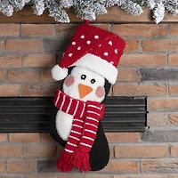 Glitzhome® 19" 3D Penguin Hooked Stocking