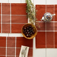 DII® Fiesta Rust Check Placemats, 6ct.