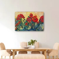 Flamboyant Poppies Canvas Giclee