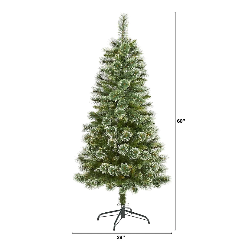 5ft. Unlit Wisconsin Slim Snow Tip Pine Artificial Christmas Tree