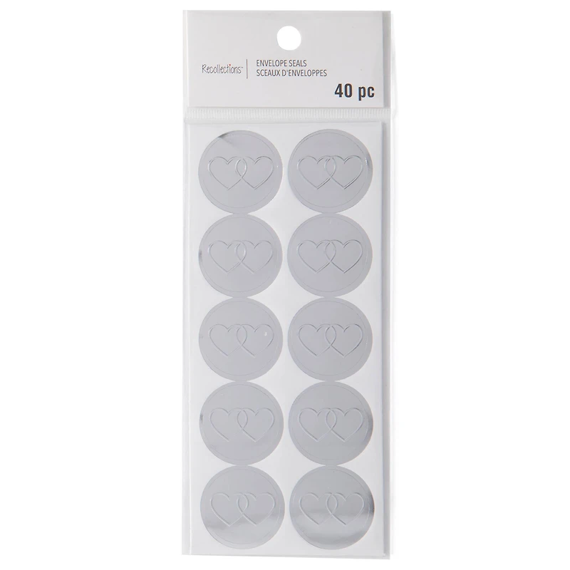 Silver Hearts Envelope Seals by Recollections™