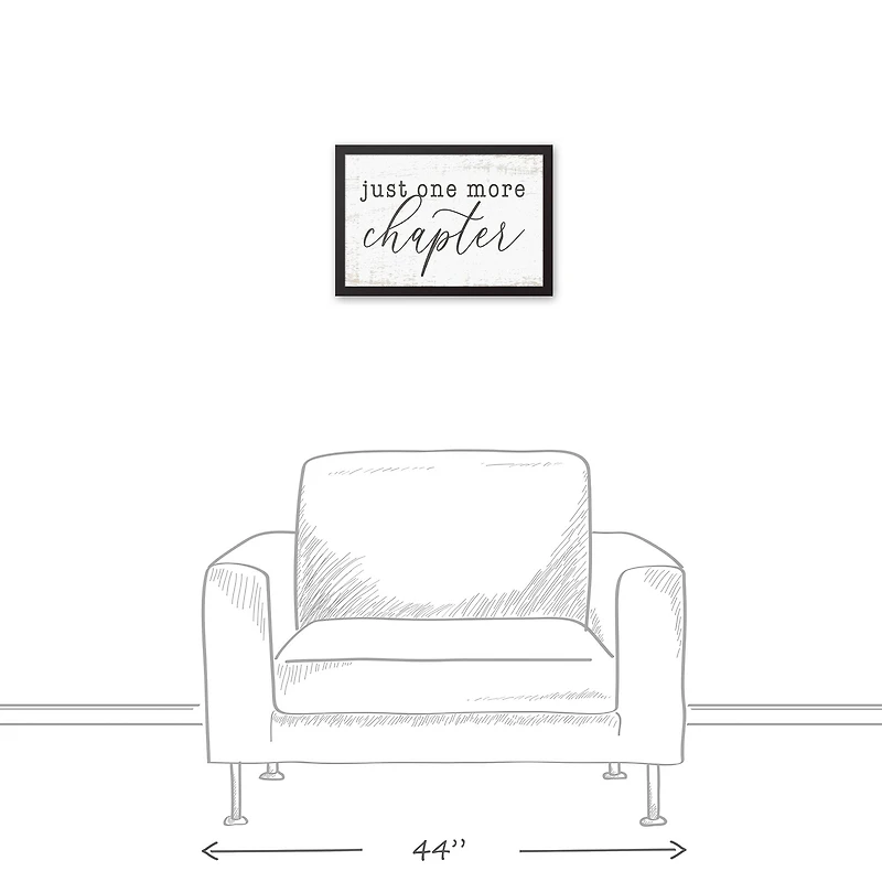 Just One More Chapter Black Framed Canvas