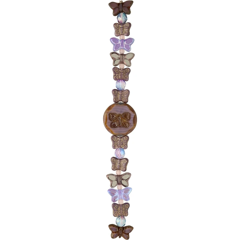 Purple Czech Glass Butterfly Bead Mix by Bead Landing™