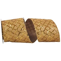 JAM Paper 4" x 5yd. Shimmer Deluxe Wired Sequin Glimmer Lattice Ribbon