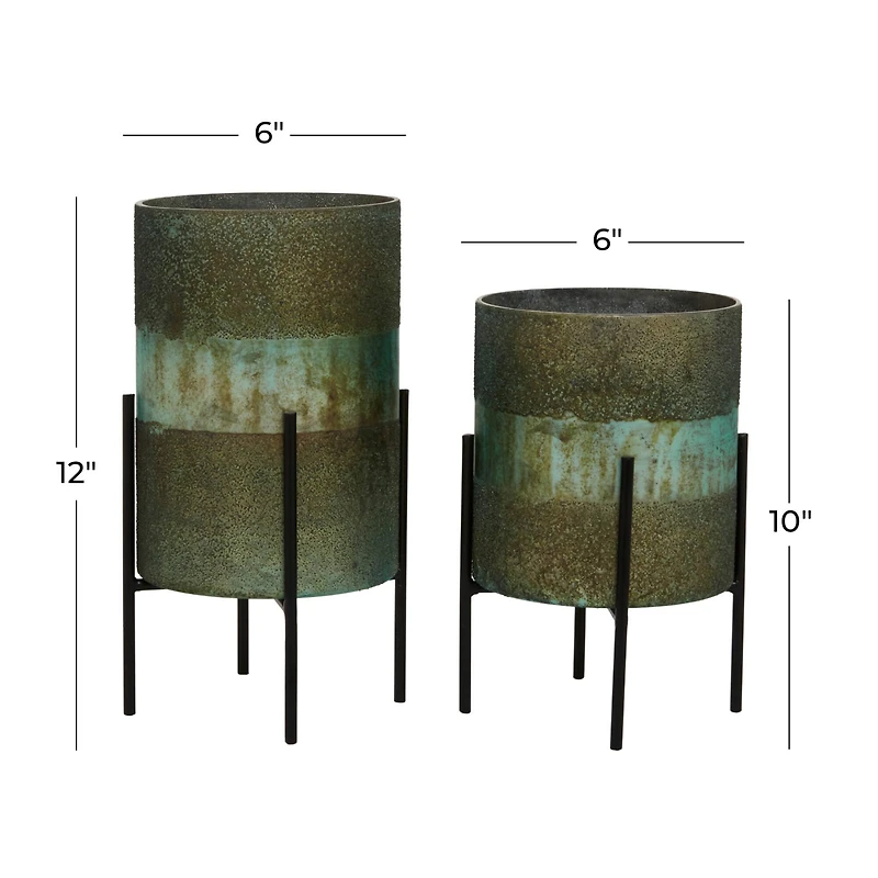 Glass Contemporary Candle Holder Set