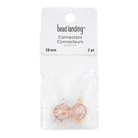 20mm Flower Rhodium Connectors, 2ct. by Bead Landing™