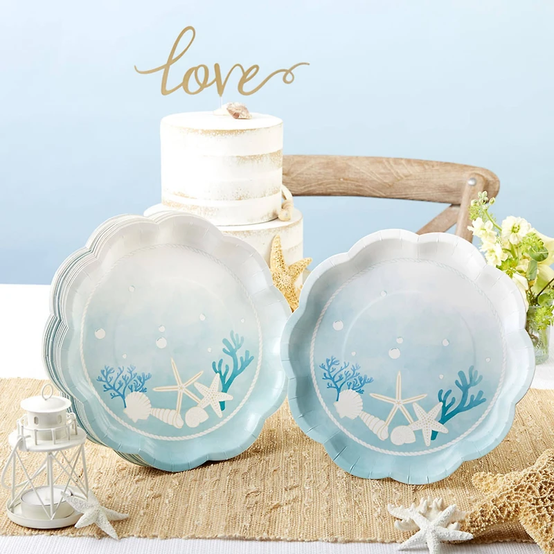 Kate Aspen® 9" Beach Party Premium Paper Plates, 32ct.