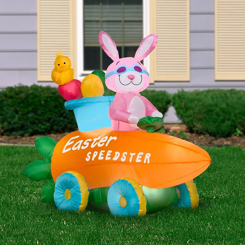 3ft. Airblown® Inflatable Bunny in Easter Speedster