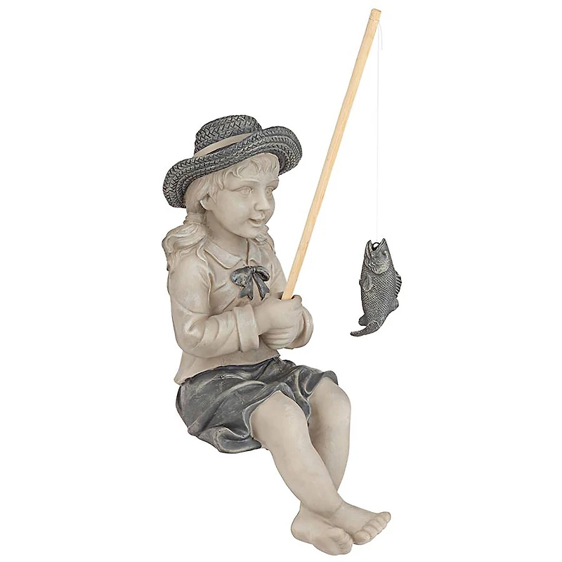 Design Toscano 17" Nellie's Big Catch Fisherwoman Statue