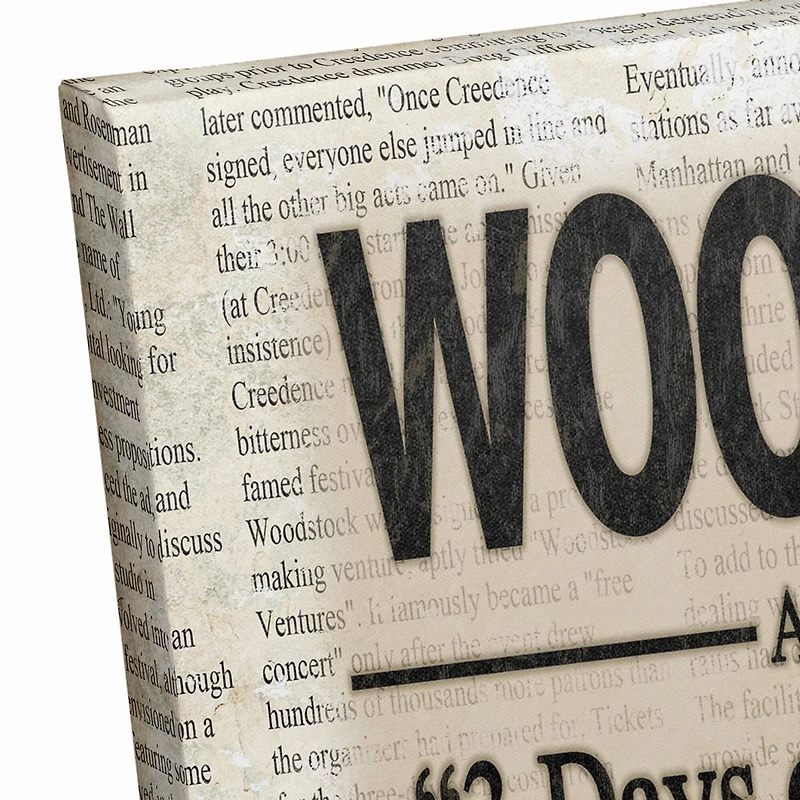 Woodstock Headline 14" x 11" Canvas Wall Art