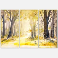 Designart - Bright Sunshine Through The Forest Trees I