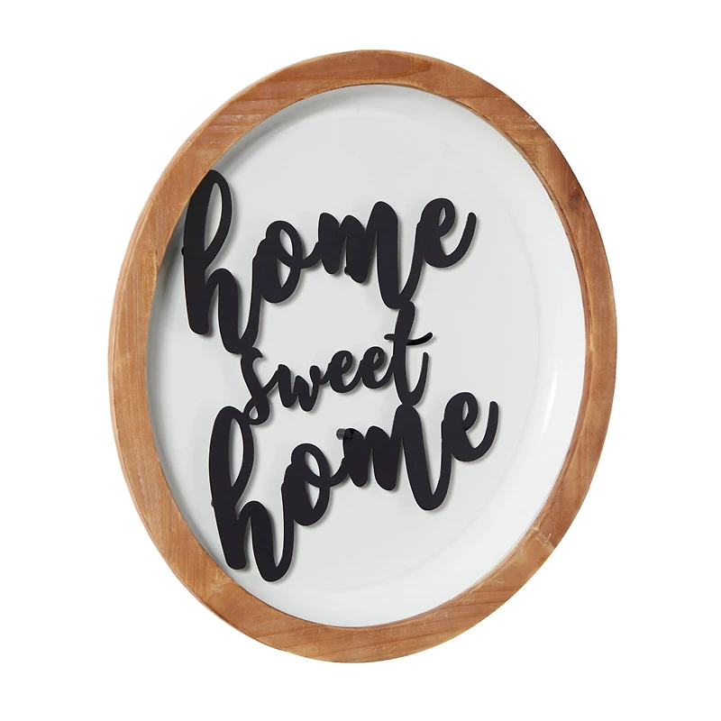 White Metal Farmhouse Wall Decor 17" x 17" x 2"