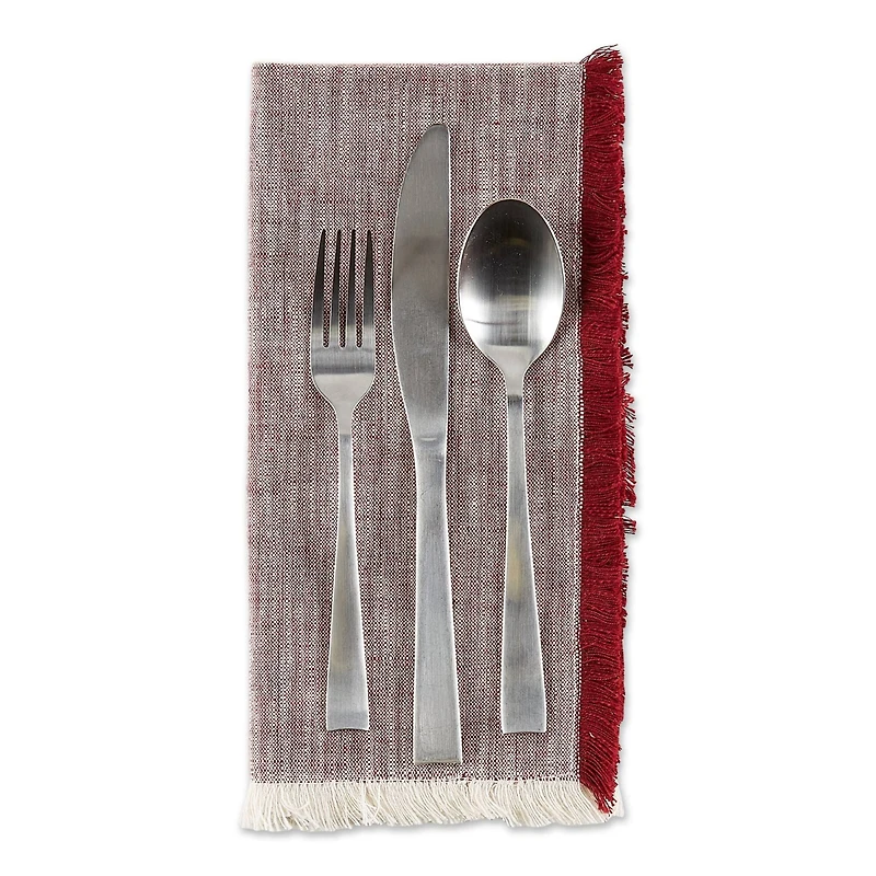 DII® Redwood Tonal Fringe Cloth Dinner Napkins, 6ct.