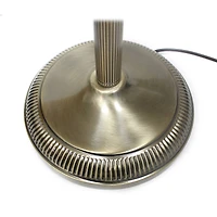 Lalia Home Antique Brass Table and Floor Lamp Set