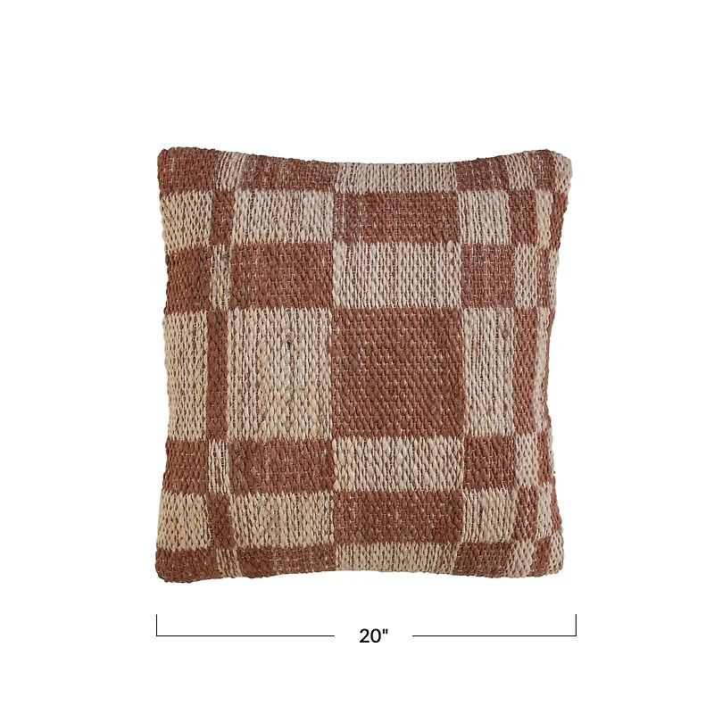 Hello Honey® Brown & Natural Square Print Pillow