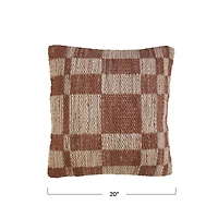 Hello Honey® Brown & Natural Square Print Pillow