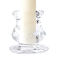 12 Pack: 2.25" Chunky Glass Taper Candle Holder by Ashland®
