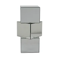 Clear Glass Glam Pedestal Table, 30" x 15" x 12"