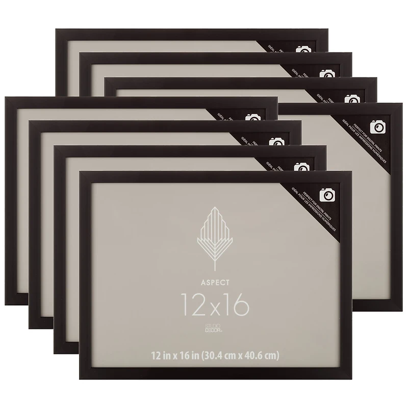 8 Pack: Black Narrow 12" x 16" Frame, Aspect by Studio Décor®
