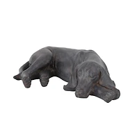Black Modern farmhouse Dog Garden Sculpture, 23" x 13" x 6"
